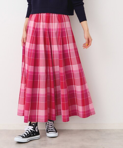 tricot コムデギャルソン 変形スカート チェック柄 ピンク サイズS tricot コムデギャルソン 変形スカート チェック柄 ピンク