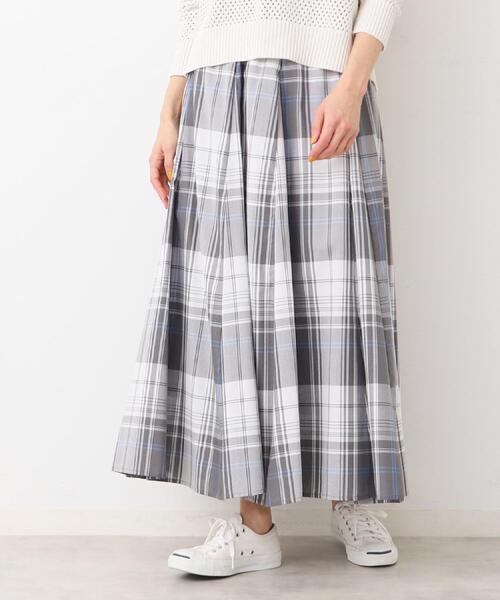 Dessin（デッサン）の「【ウエストゴム・4サイズ展開】映えチェック柄スカート（XS～L）（スカート・レディース・ピンク系その他2/サックスブルー系1/チャコールグレー・00/01/02/03）」の5枚目の写真