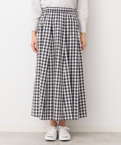 Dessin（デッサン）の「【ウエストゴム・4サイズ展開】映えチェック柄スカート（XS～L）（スカート・レディース・ピンク系その他2/サックスブルー系1/チャコールグレー・00/01/02/03）」の9枚目の写真