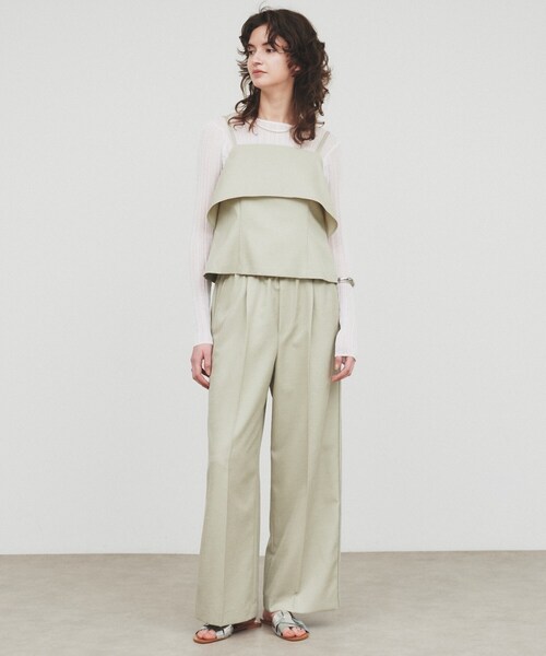 cloenc（クロエンス）の「【セットアップ／手洗い可】イージータックワイドパンツ（その他パンツ・レディース・ブラック/ブラウン/ピンク/ライトグリーン・01/02/03）」の3枚目の写真