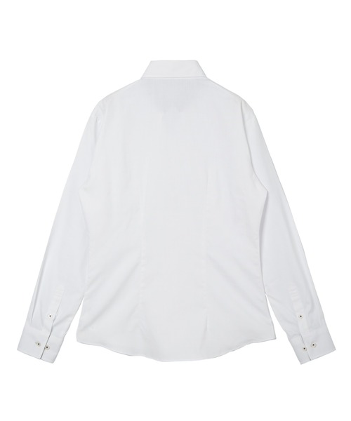 TOKYO SHIRTS（トウキョウシャツ）の「透け防止 形態安定ノーアイロン スキッパー 長袖ビジネスワイシャツ（ビジネスシャツ・レディース・ホワイト・S/M/L/LL/XL）」の2枚目の写真