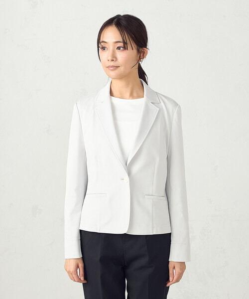 COMME CA ISM(コムサイズム)の「鹿の子 テーラードジャケット(テーラードジャケット・レディース・ネイビー/ライトグレー・LARGE/X-LARGE/X-SMALL/SMALL/MEDIUM)」の19枚目の写真