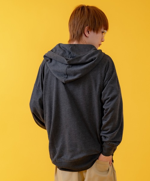 improves(インプローブス)の「ライトスウェット ジップアップパーカー(パーカー・メンズ・オートミール/ネイビー/チャコール/ブラック/杢グレー・MEDIUM/LARGE/X-LARGE)」の17枚目の写真