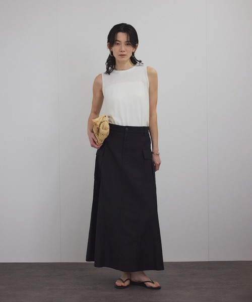 SALON adam et rope'（サロン アダム エ ロペ）の「【ZOZOTOWN限定】[S-Lサイズ展開]カーゴポケットスカート（スカート・レディース・ブラック/ベージュ/カーキ・S/M/L）」の18枚目の写真