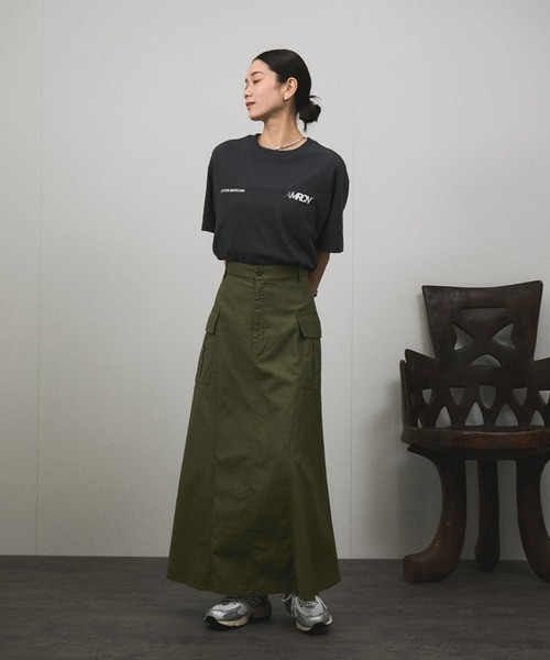 SALON adam et rope'（サロン アダム エ ロペ）の「【ZOZOTOWN限定】[S-Lサイズ展開]カーゴポケットスカート（スカート・レディース・ブラック/ベージュ/カーキ・S/M/L）」の8枚目の写真