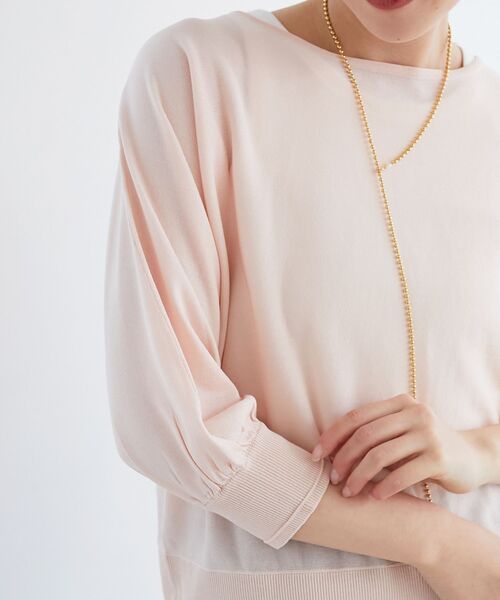 le.coeur blanc（ルクールブラン）の「ハイゲージドルマンプルオーバー（ニット/セーター・レディース・イエロー/ネイビー/ピンク/ライトベージュ・38）」の10枚目の写真