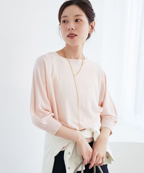 le.coeur blanc（ルクールブラン）の「ハイゲージドルマンプルオーバー（ニット/セーター・レディース・イエロー/ネイビー/ピンク/ライトベージュ・38）」の13枚目の写真