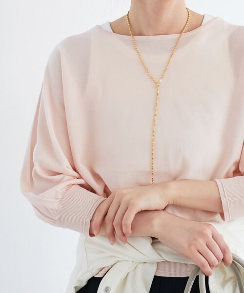 le.coeur blanc（ルクールブラン）の「ハイゲージドルマンプルオーバー（ニット/セーター・レディース・イエロー/ネイビー/ピンク/ライトベージュ・38）」の16枚目の写真