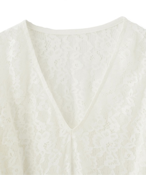 ROSE BUD（ローズバッド）の「(CREOLME)レースフリルプルオーバー（Tシャツ/カットソー・レディース・カーキ/ホワイト・ONE SIZE）」の20枚目の写真