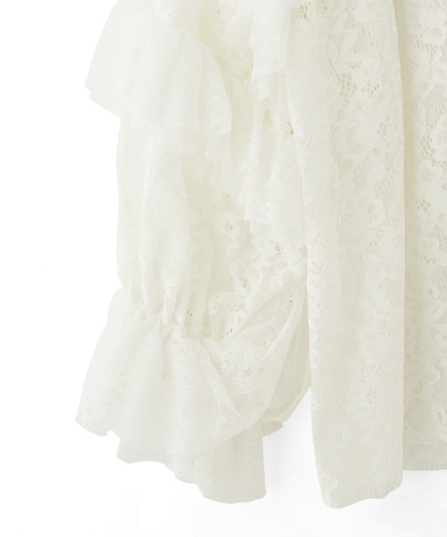 ROSE BUD（ローズバッド）の「(CREOLME)レースフリルプルオーバー（Tシャツ/カットソー・レディース・カーキ/ホワイト・ONE SIZE）」の21枚目の写真