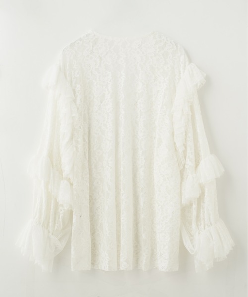 ROSE BUD（ローズバッド）の「(CREOLME)レースフリルプルオーバー（Tシャツ/カットソー・レディース・カーキ/ホワイト・ONE SIZE）」の22枚目の写真