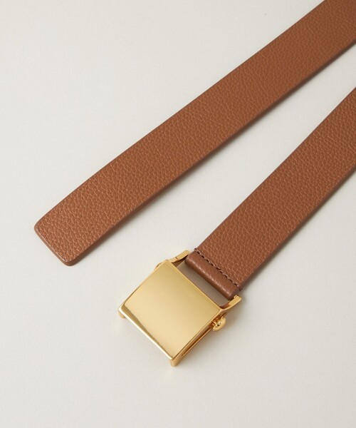 【CONTE別注】<ATELIER AMBOISE>ゴールド バックル ベルト 別注】＜ATELIER AMBOISE for conte＞WILLER ゴールドカラー