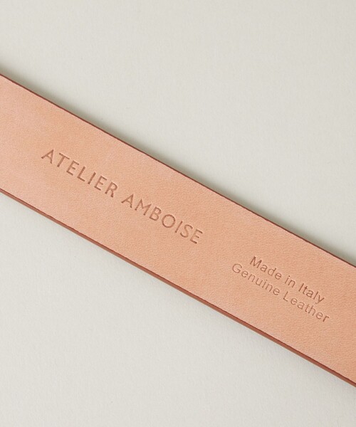【CONTE別注】<ATELIER AMBOISE>ゴールド バックル ベルト 別注】＜ATELIER AMBOISE for conte＞ゴールドカラーバックル