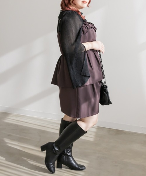 CLETTE(クレット)の「フリルジップビスチェ(その他トップス・レディース・ブラック/ピンク/ブラウン・3L/LL/4L)」の20枚目の写真