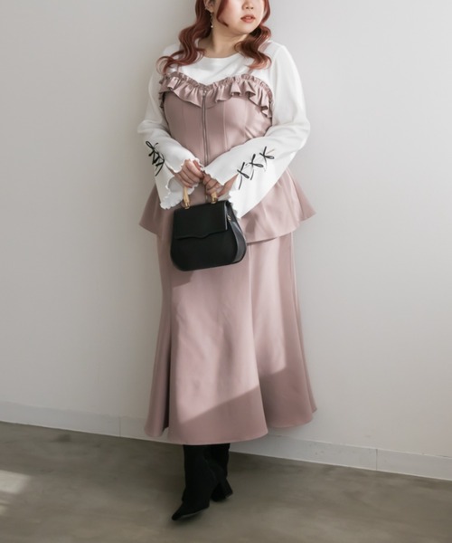 CLETTE(クレット)の「フリルジップビスチェ(その他トップス・レディース・ブラック/ピンク/ブラウン・3L/LL/4L)」の22枚目の写真