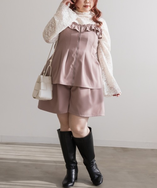CLETTE(クレット)の「フリルジップビスチェ(その他トップス・レディース・ブラック/ピンク/ブラウン・3L/LL/4L)」の17枚目の写真