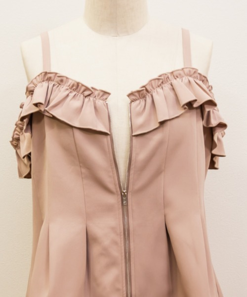 CLETTE(クレット)の「フリルジップビスチェ(その他トップス・レディース・ブラック/ピンク/ブラウン・3L/LL/4L)」の10枚目の写真