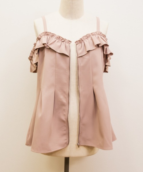 CLETTE(クレット)の「フリルジップビスチェ(その他トップス・レディース・ブラック/ピンク/ブラウン・3L/LL/4L)」の11枚目の写真