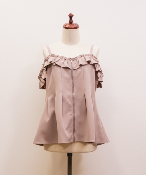CLETTE(クレット)の「フリルジップビスチェ(その他トップス・レディース・ブラック/ピンク/ブラウン・3L/LL/4L)」の7枚目の写真