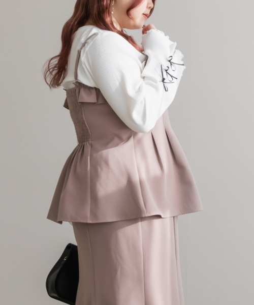 CLETTE(クレット)の「フリルジップビスチェ(その他トップス・レディース・ブラック/ピンク/ブラウン・3L/LL/4L)」の15枚目の写真