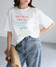 マルチカラーロゴプリント半袖ビッグTシャツ