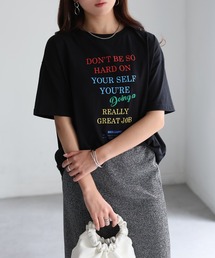 マルチカラーロゴプリント半袖ビッグTシャツ
