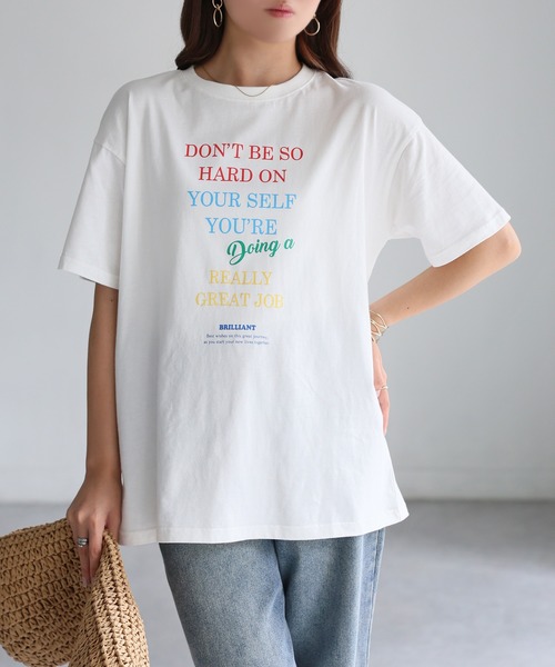 Riberry(リベリー)の「マルチカラーロゴプリント半袖ビッグTシャツ(Tシャツ/カットソー・レディース・ブラック/ホワイト・FREE)」の19枚目の写真