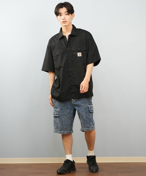 Carhartt WIP(カーハートダブリューアイピー)の「Carhartt WIP/カーハートダブリューアイピー S/S CRAFT SHIRT 半袖シャツ I035232(シャツ/ブラウス・メンズ・グリーン/ピンク/ベージュ/ブラック・M/L/XL)」の18枚目の写真
