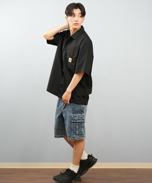 Carhartt WIP(カーハートダブリューアイピー)の「Carhartt WIP/カーハートダブリューアイピー S/S CRAFT SHIRT 半袖シャツ I035232(シャツ/ブラウス・メンズ・グリーン/ピンク/ベージュ/ブラック・M/L/XL)」の19枚目の写真