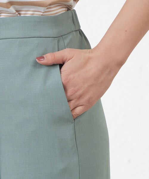 amaca(アマカ)の「リリーワルツセミワイドパンツ(その他パンツ・レディース・ブルー系その他4/ベージュ/ダークネイビー/グリーン系その他5・38/40/36)」の12枚目の写真