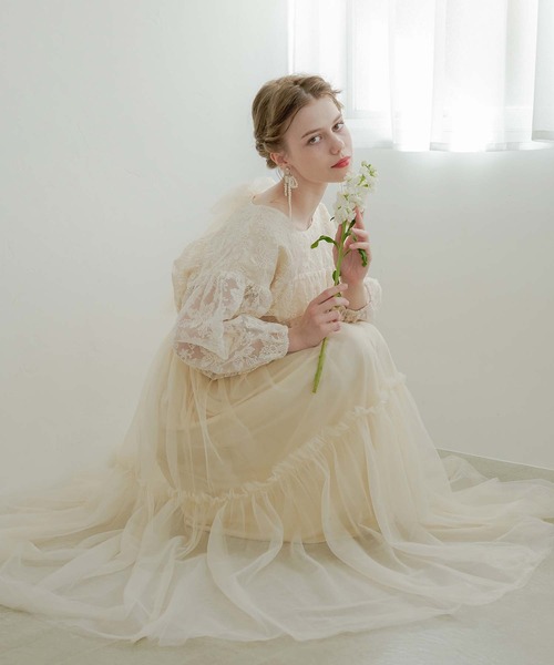 【美品】nui mond ドレス ワンピース　アイボリー 楽天市場】ワンピース 白 ネイビー ワンピ ドレス ホワイト ロング