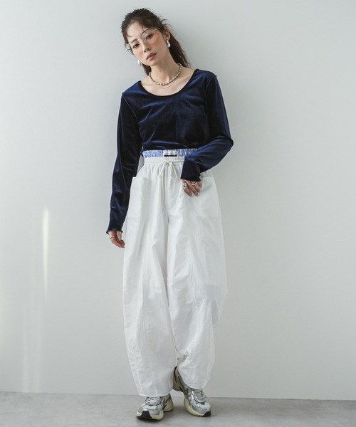 bohmal（ボマール）の「カーブレイヤードナイロンパンツ（その他パンツ・レディース・ホワイト/ブラック・FREE）」の10枚目の写真