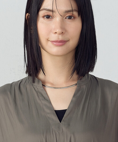 COMME CA ISM(コムサイズム)の「ゆるっとろみ ワンピース(ワンピース・レディース・ブラック/カーキ/ダークブラウン・FREE)」の10枚目の写真