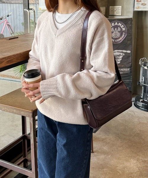 LE MORE（リモア）の「レクタングルショルダーバッグ（ショルダーバッグ・レディース・ブラック/ブラウン・FREE）」の4枚目の写真