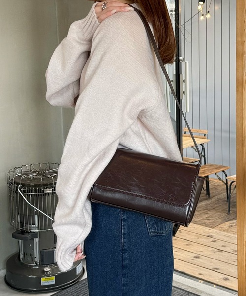 LE MORE（リモア）の「レクタングルショルダーバッグ（ショルダーバッグ・レディース・ブラック/ブラウン・FREE）」の5枚目の写真