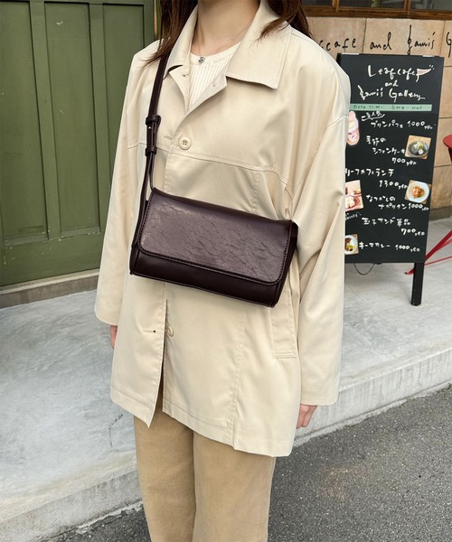 LE MORE（リモア）の「レクタングルショルダーバッグ（ショルダーバッグ・レディース・ブラック/ブラウン・FREE）」の6枚目の写真