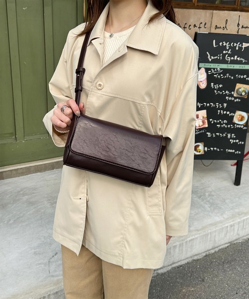 LE MORE（リモア）の「レクタングルショルダーバッグ（ショルダーバッグ・レディース・ブラック/ブラウン・FREE）」の7枚目の写真