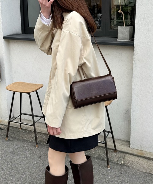 LE MORE（リモア）の「レクタングルショルダーバッグ（ショルダーバッグ・レディース・ブラック/ブラウン・FREE）」の8枚目の写真