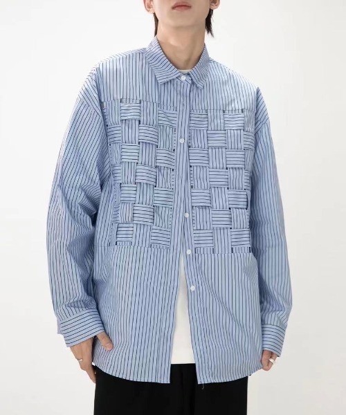 Striped check плетёная дизайнерская футболка