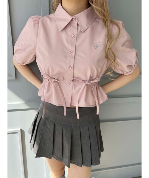 PHILLY（フィリー）の「【PHILLY】ウエストリボンパフスリーブブラウス（シャツ/ブラウス・レディース・ホワイト/ピンク/グレー・FREE）」の11枚目の写真