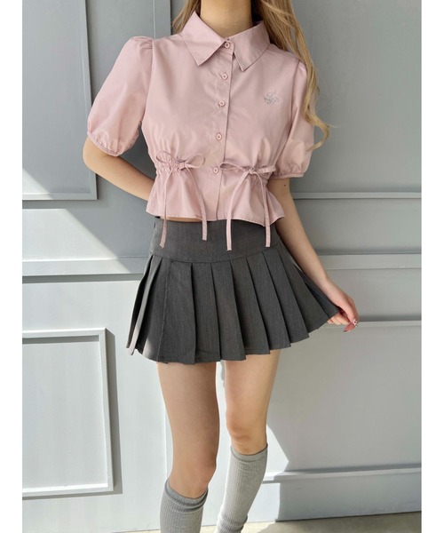 PHILLY（フィリー）の「【PHILLY】ウエストリボンパフスリーブブラウス（シャツ/ブラウス・レディース・ホワイト/ピンク/グレー・FREE）」の12枚目の写真