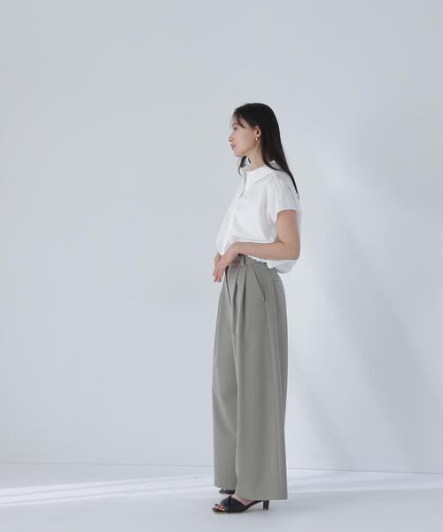 NATURAL BEAUTY BASIC(ナチュラルビューティーベーシック)の「◇クロップドドルマンシャツ(シャツ/ブラウス・レディース・ベージュ/オフホワイト/ブルー・SMALL/MEDIUM)」の9枚目の写真