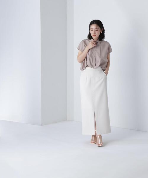 NATURAL BEAUTY BASIC(ナチュラルビューティーベーシック)の「◇クロップドドルマンシャツ(シャツ/ブラウス・レディース・ベージュ/オフホワイト/ブルー・SMALL/MEDIUM)」の14枚目の写真