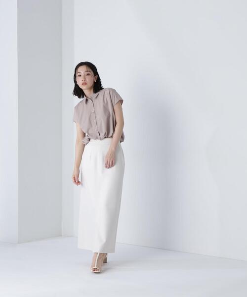 NATURAL BEAUTY BASIC(ナチュラルビューティーベーシック)の「◇クロップドドルマンシャツ(シャツ/ブラウス・レディース・ベージュ/オフホワイト/ブルー・SMALL/MEDIUM)」の16枚目の写真