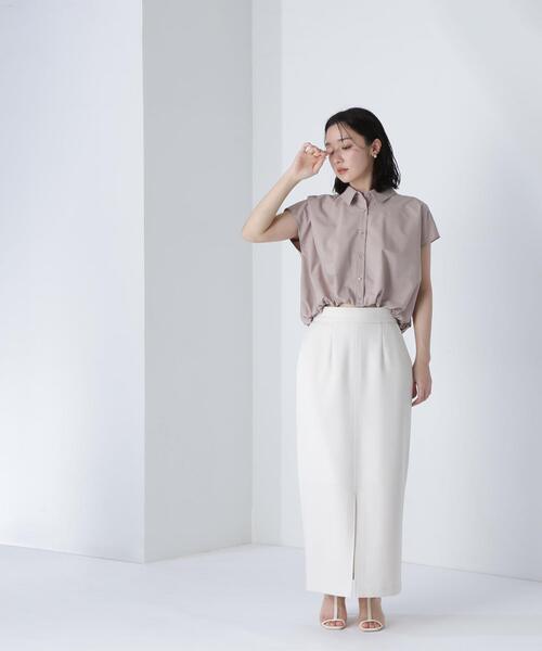 NATURAL BEAUTY BASIC(ナチュラルビューティーベーシック)の「◇クロップドドルマンシャツ(シャツ/ブラウス・レディース・ベージュ/オフホワイト/ブルー・SMALL/MEDIUM)」の20枚目の写真