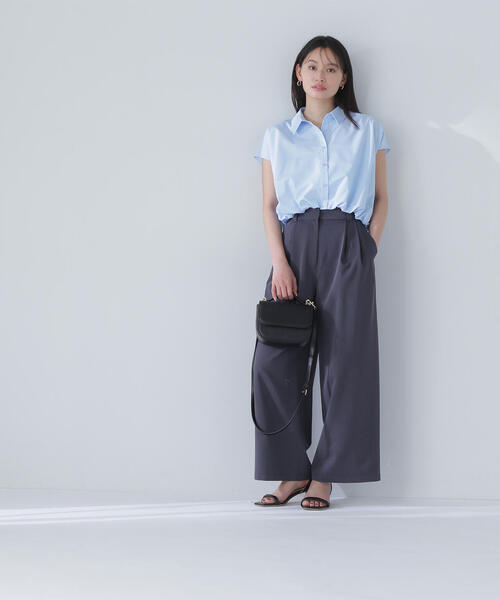 ブラウス シャツ クロップドドルマンシャツ レディース grove ブラウス シャツ 「夏に嬉しい機能付き」ドルマン