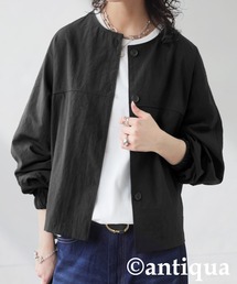 antiqua | ノーカラーショートジャケット(ノーカラージャケット)
