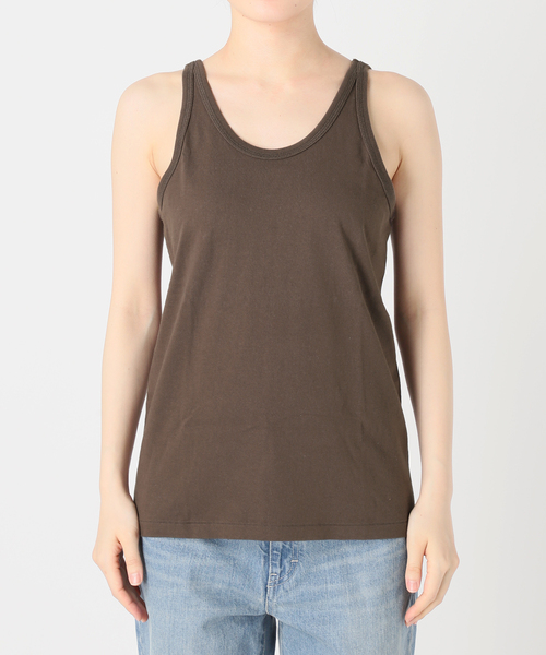 FRAMeWORK(フレームワーク)の「Healthknit/ヘルスニット 別注トンプキンスタンクトップ(タンクトップ・レディース・ホワイト/ブラウン/ベージュ/ライトイエロー・FREE)」の10枚目の写真