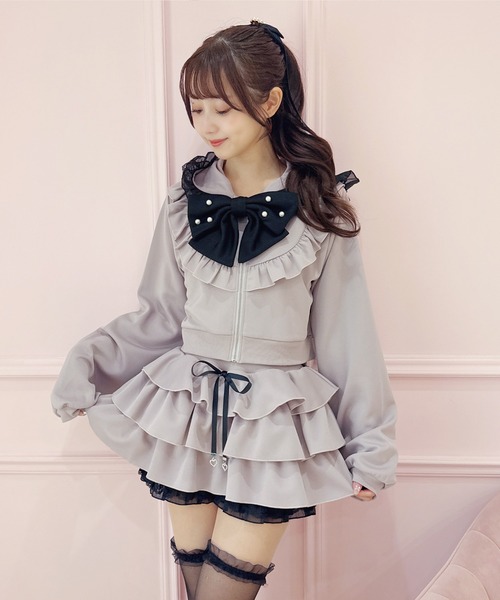 MA*RS（アメーバーマーズ）の「りぼん付きヨークショートパーカー 
