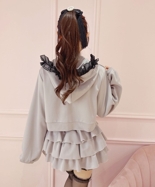 MA*RS（アメーバーマーズ）の「りぼん付きヨークショートパーカー 